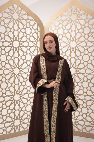 Brown rouh dress