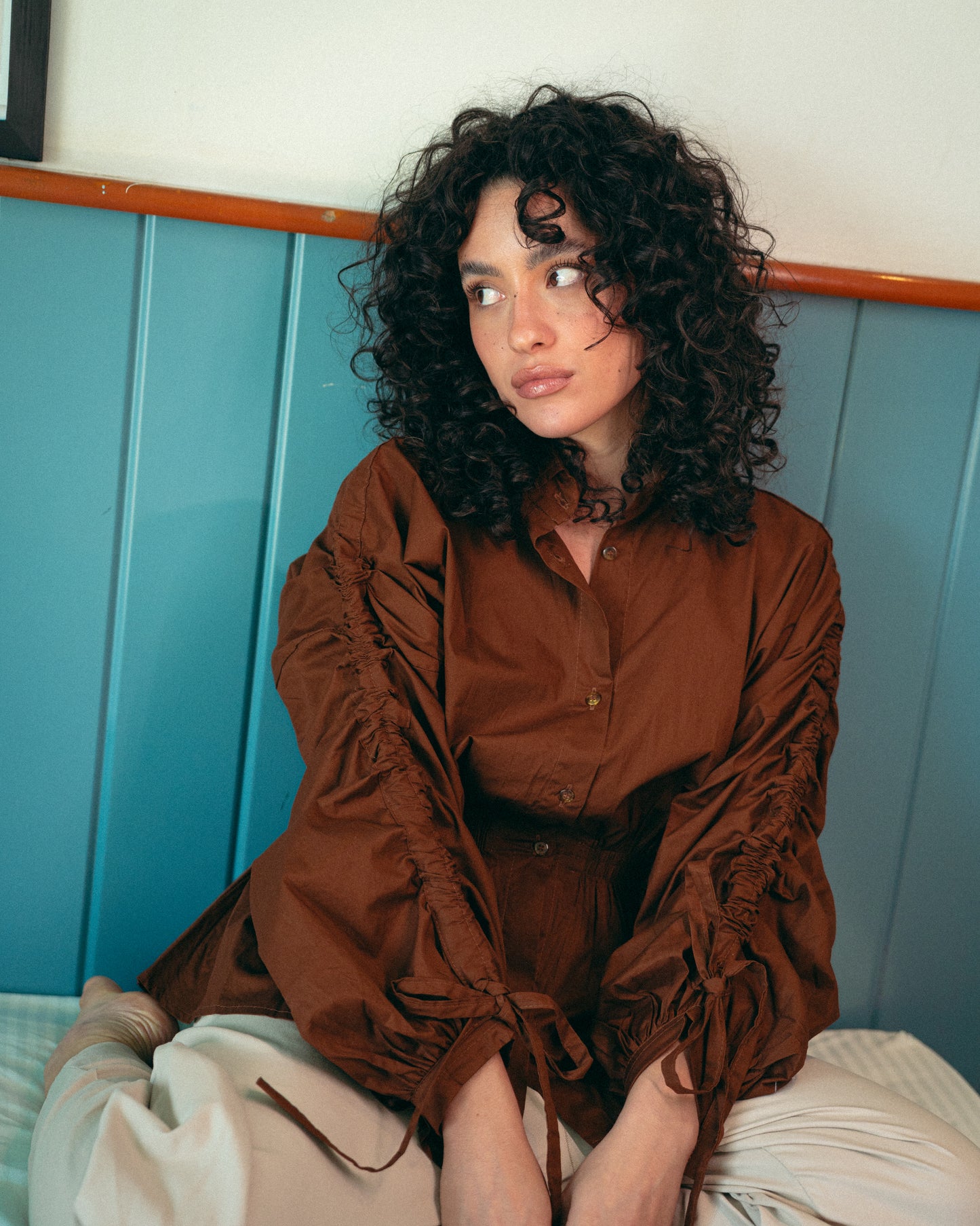 Brown alessia blouse