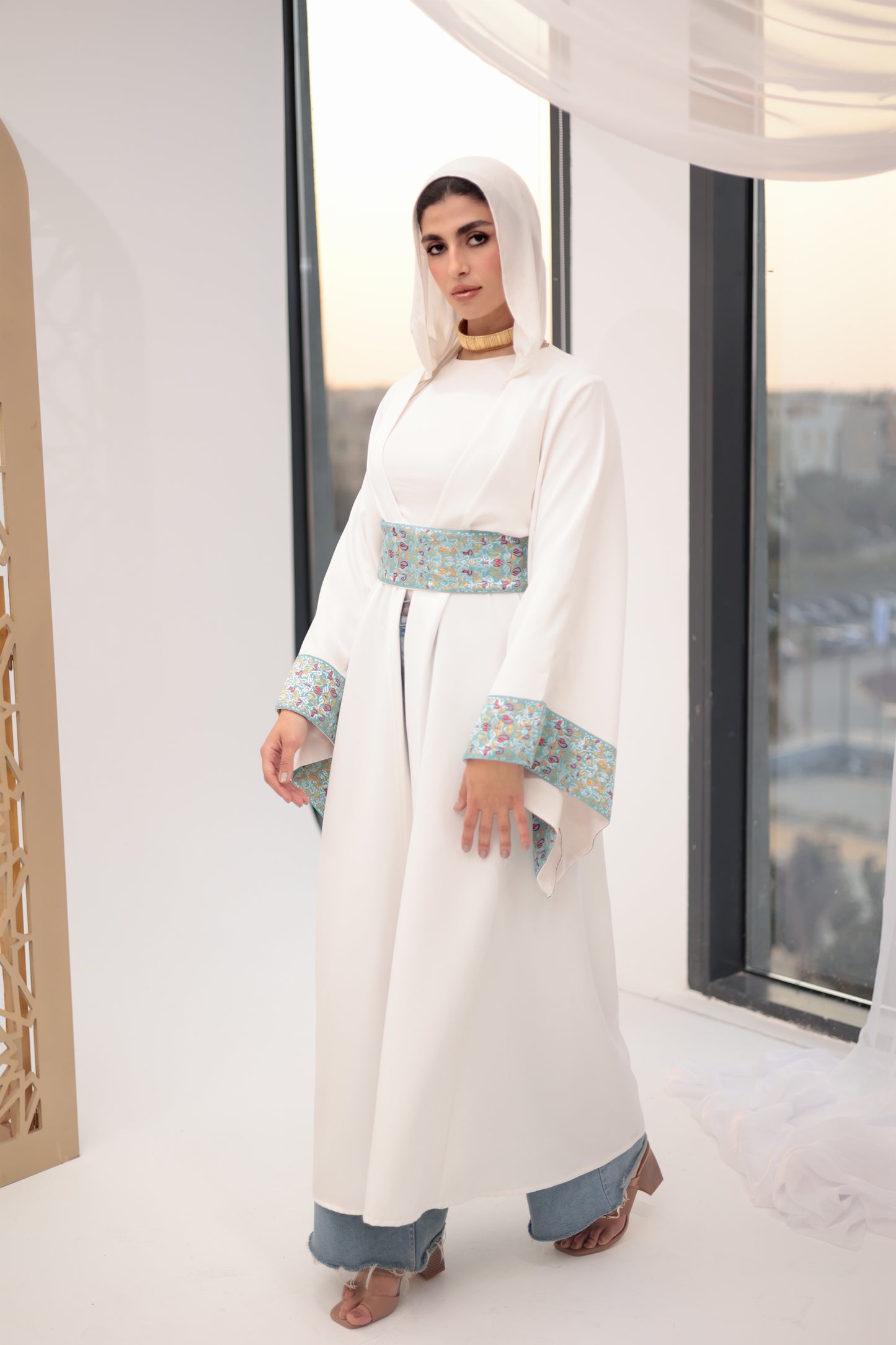 Nasim white qaftan