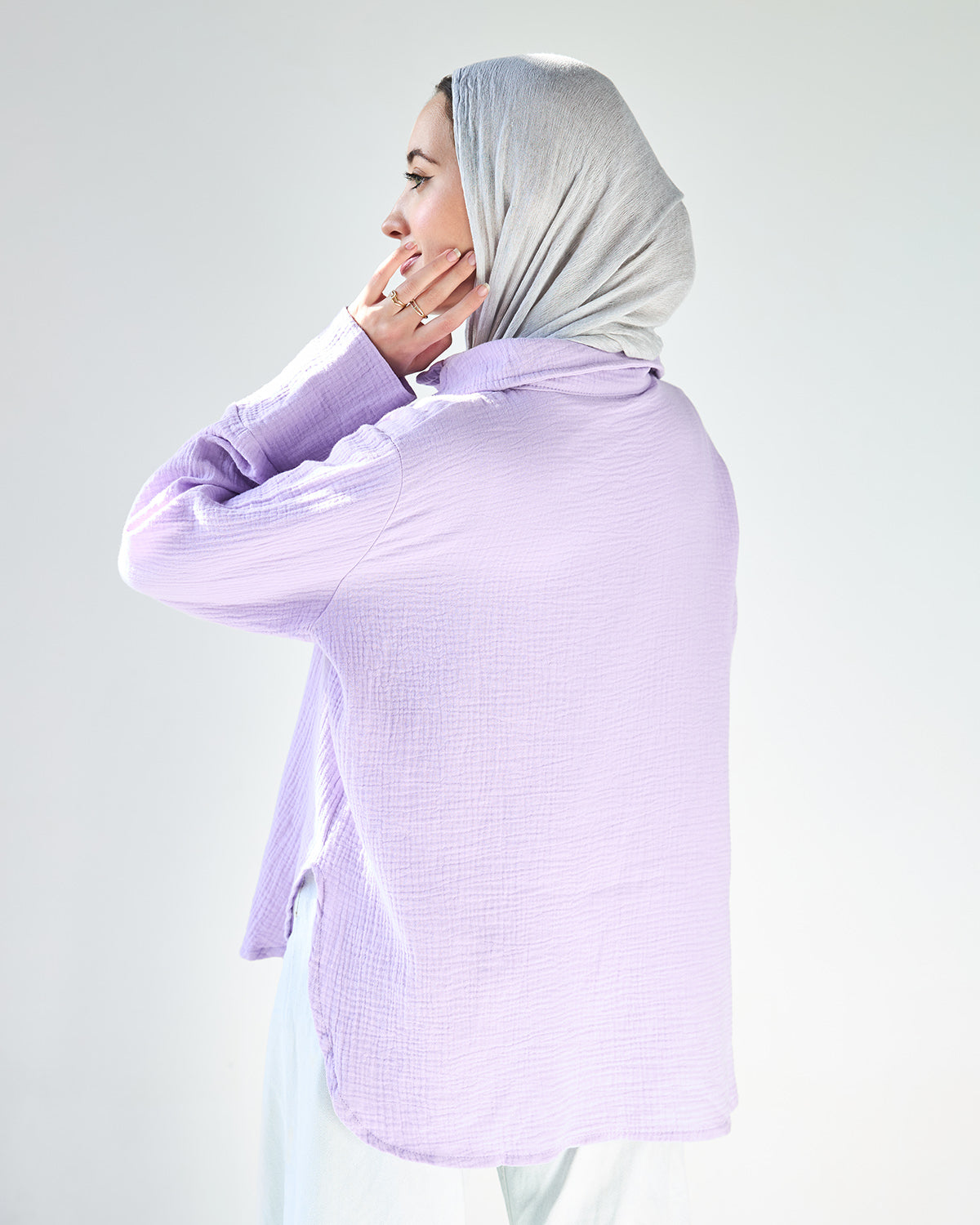 Purple cotton t-shirt