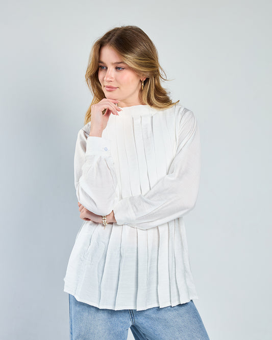 White lana blouse