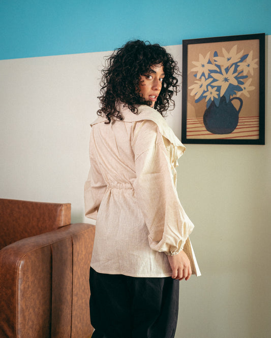 Beige alma blouse
