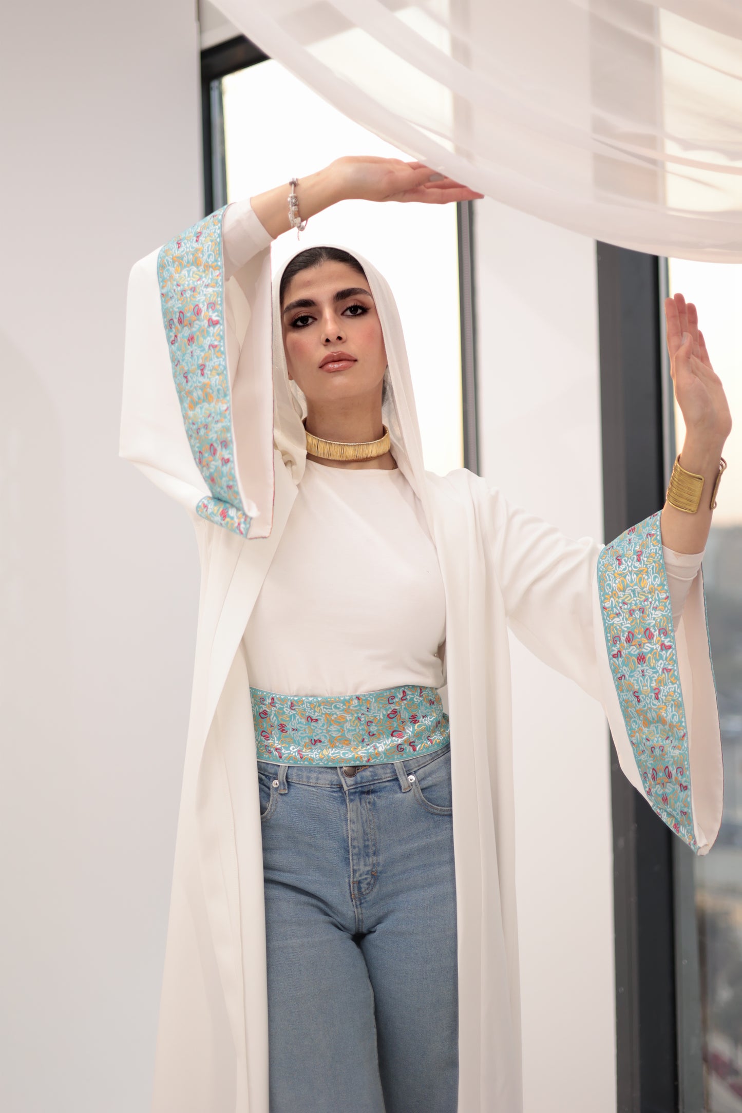 Nasim white qaftan