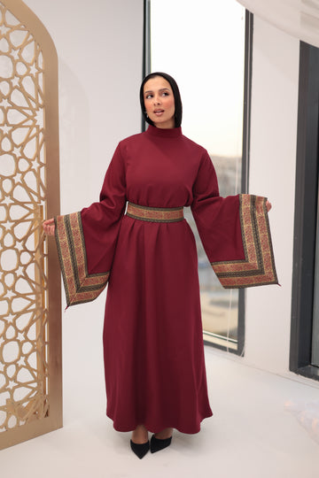 Burgandy jalila dress