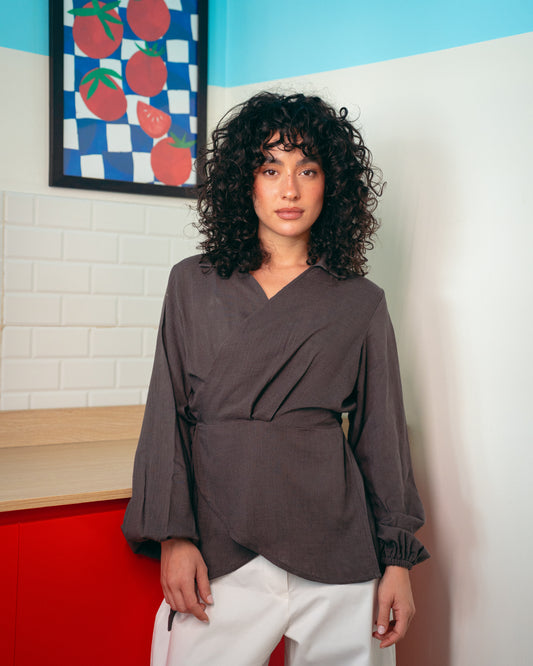 Grey roby blouse