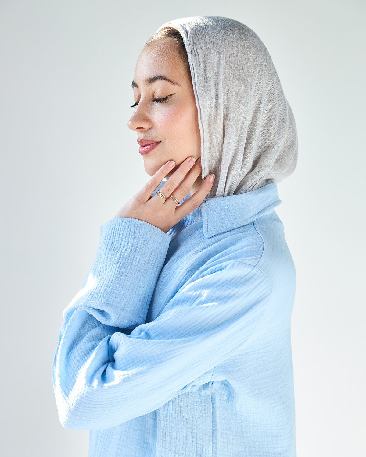 Baby blue cotton t-shirt