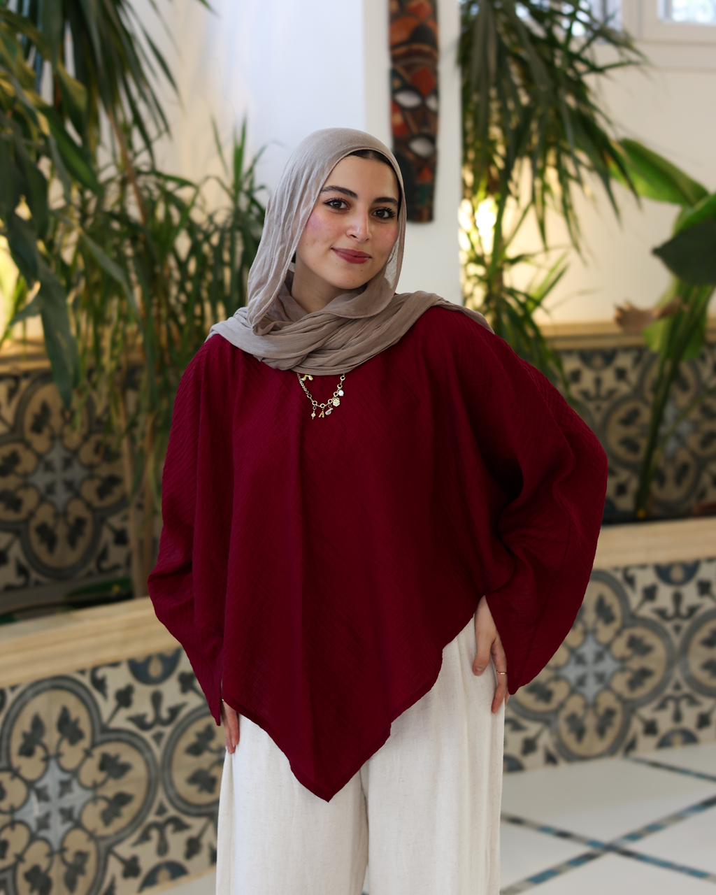 Burgandy Crushed Top