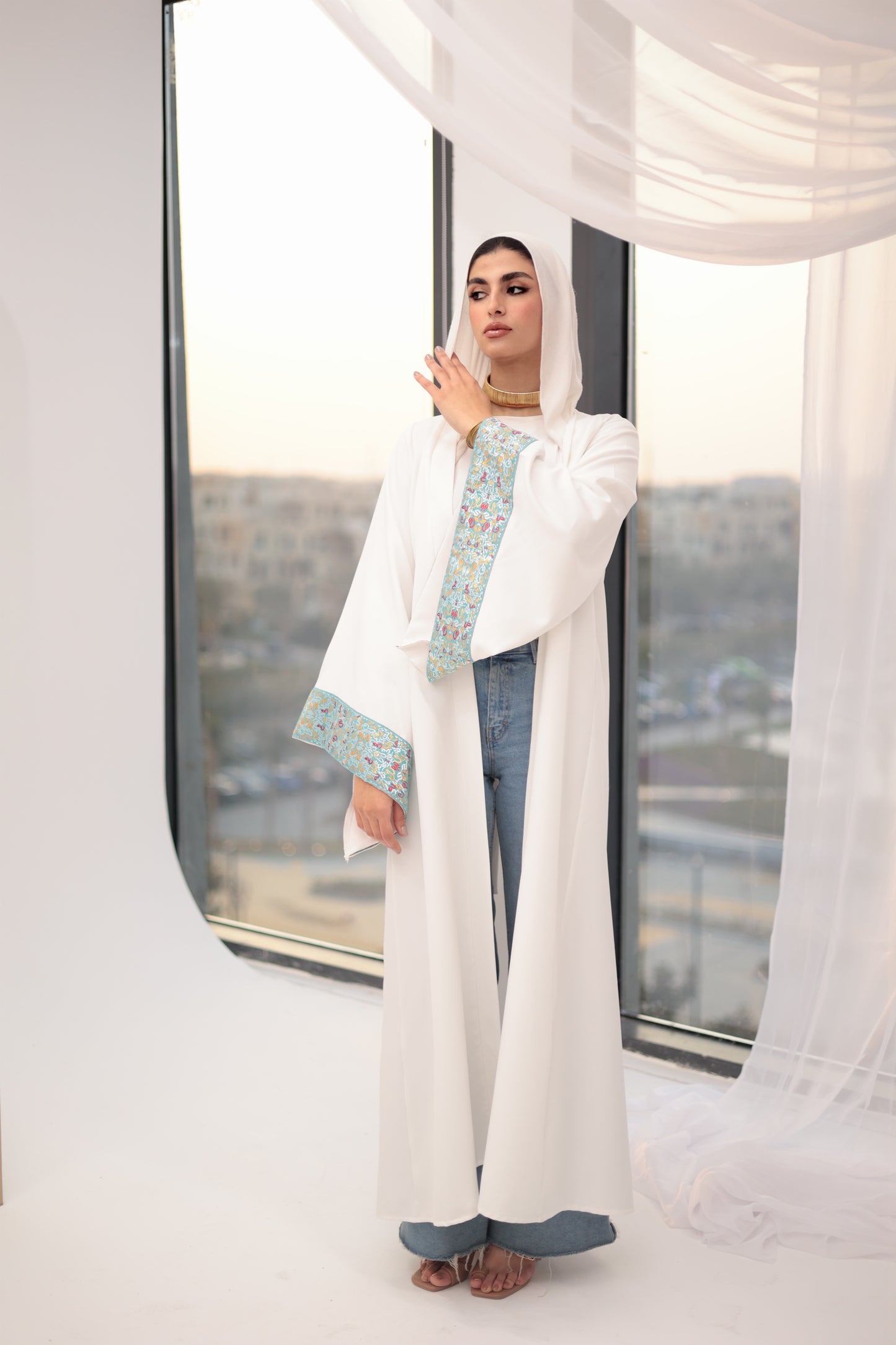 Nasim white qaftan