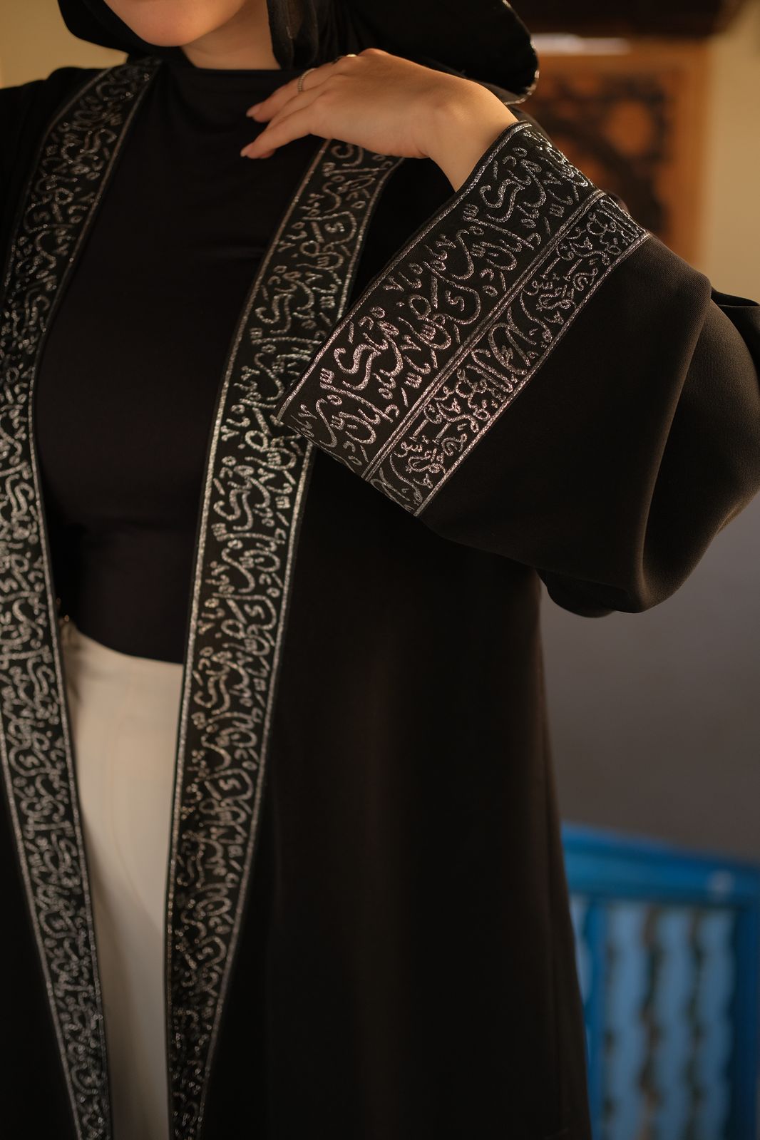 Black moroccan qaftan