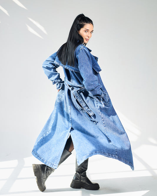 Jeans trench coat