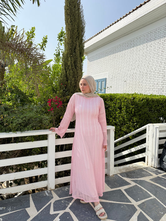 Pink mesh dress