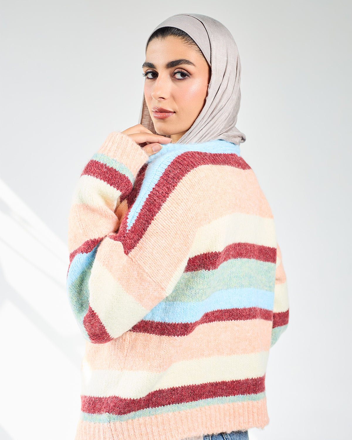 Stripped colorful cardigan