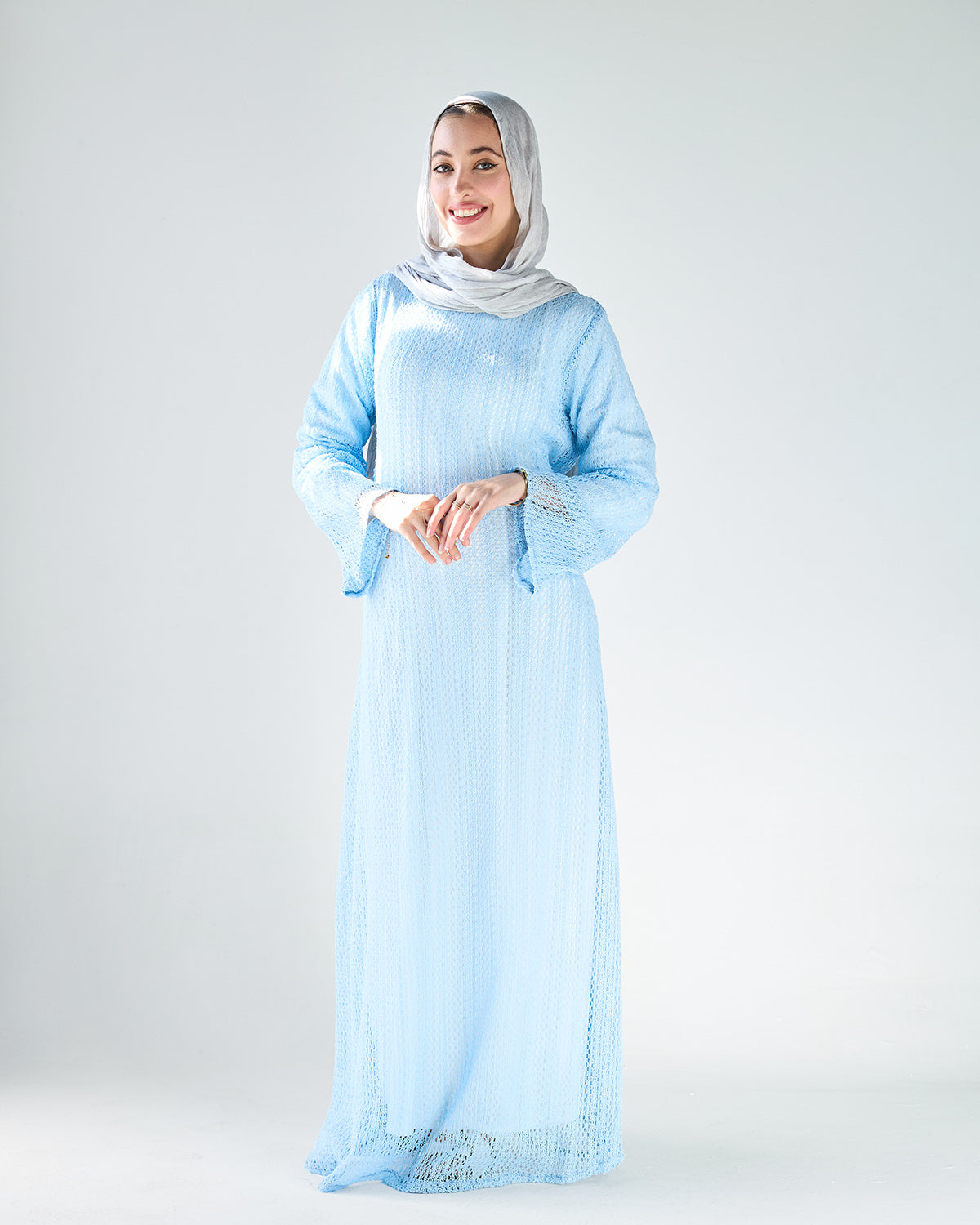 Blue mesh dress