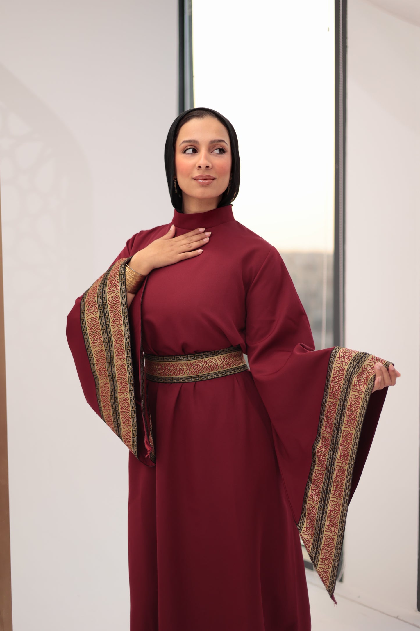 Burgandy jalila dress