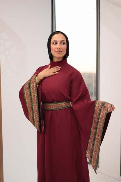 Burgandy jalila dress