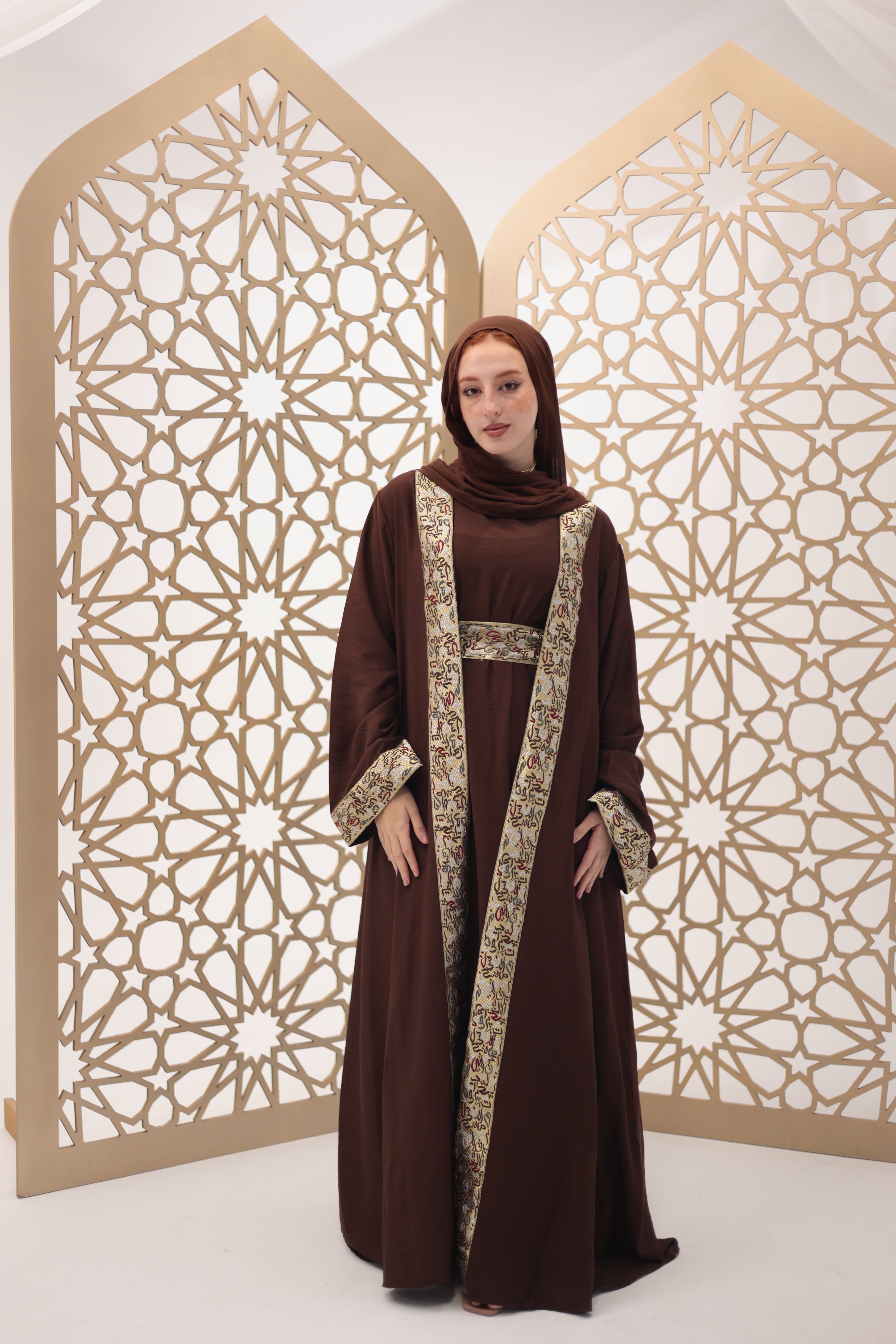 Brown rouh dress