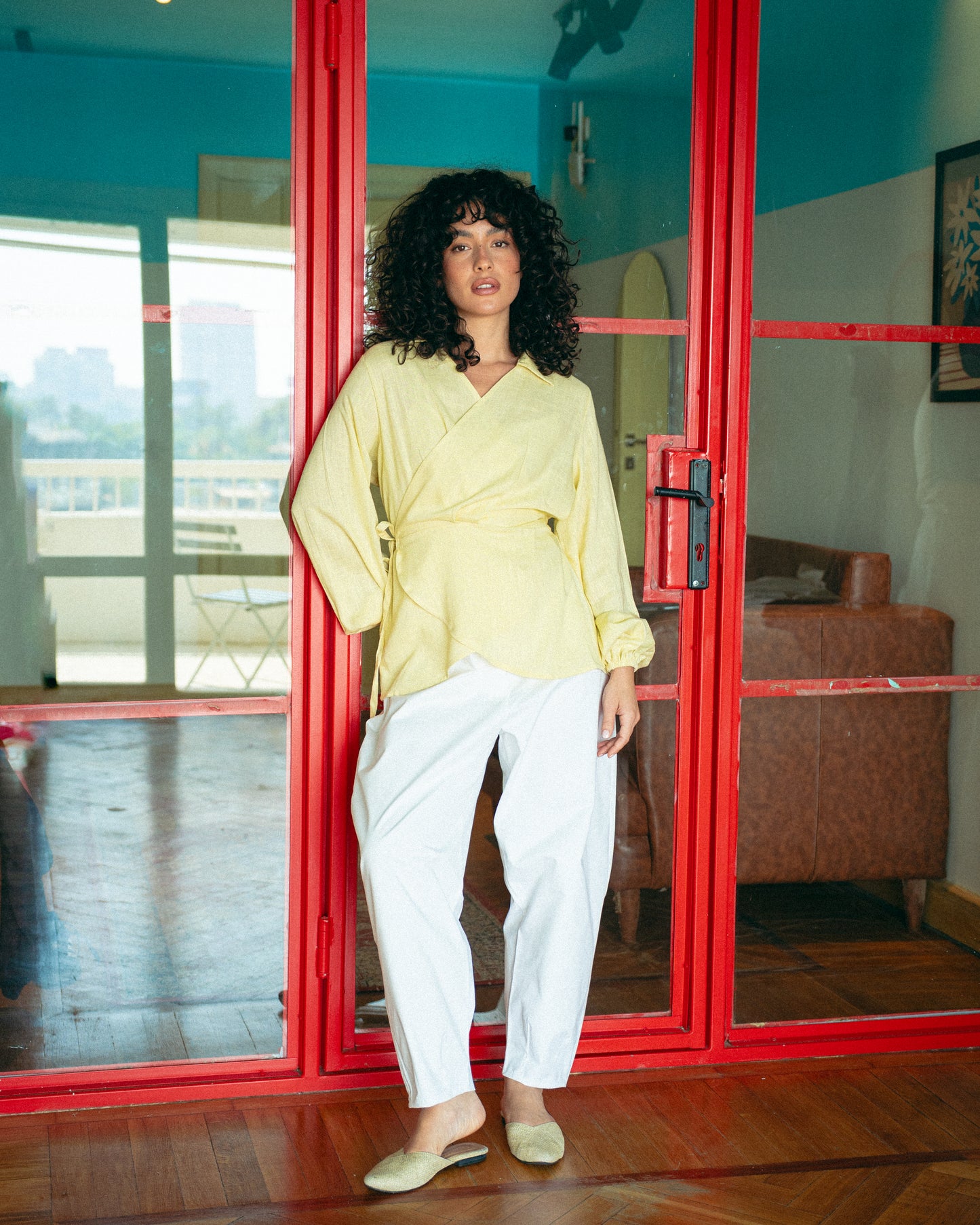 butter yellow roby blouse