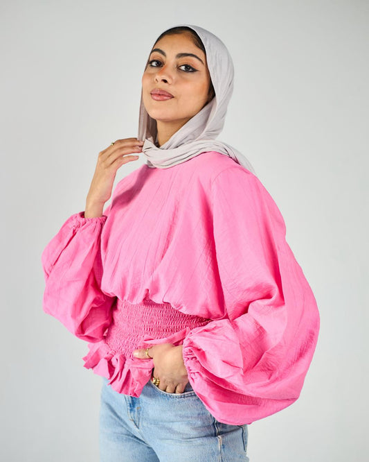Pink corset blouse