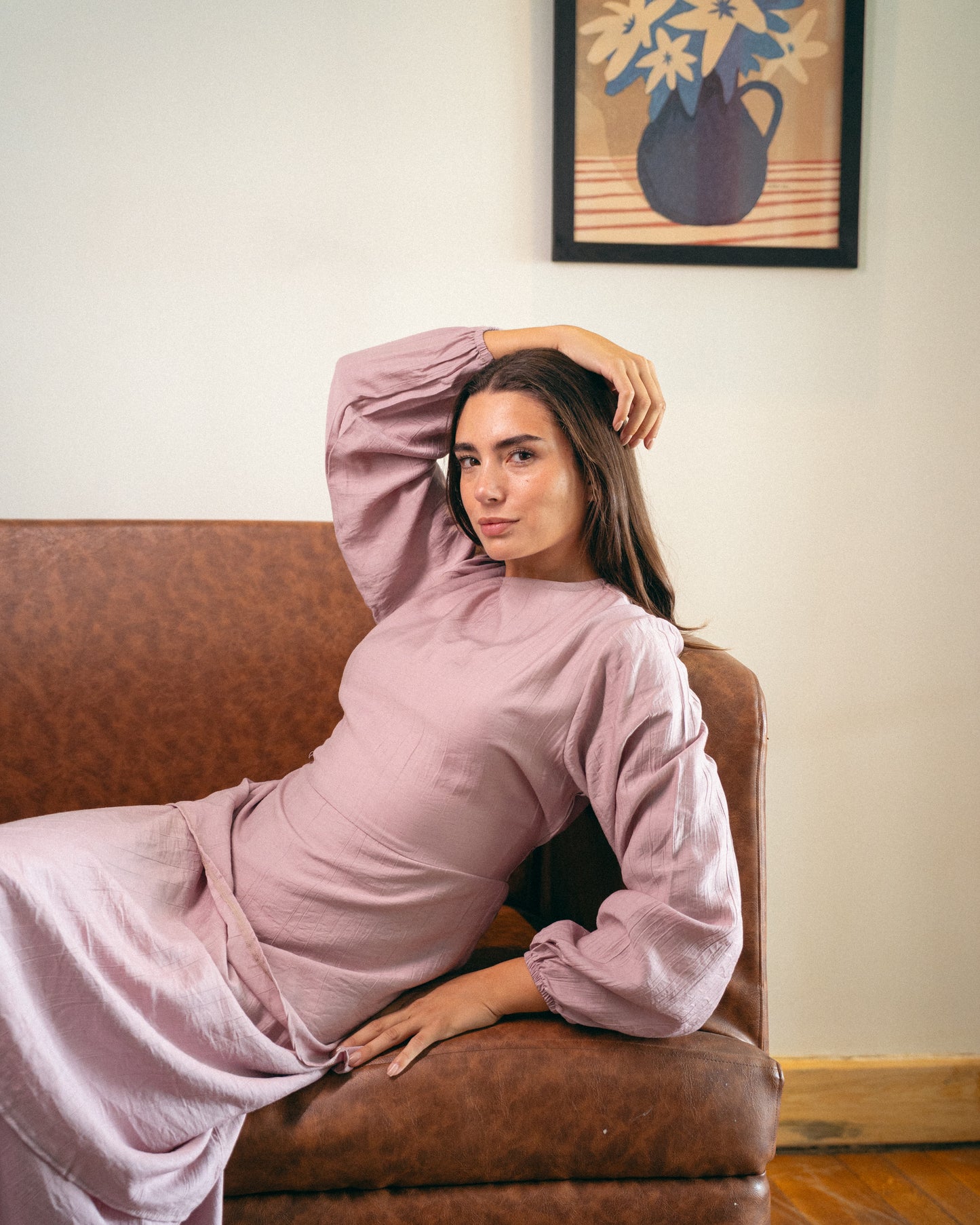 Powder pink layan dress