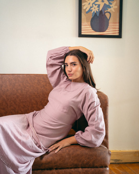 Powder pink layan dress