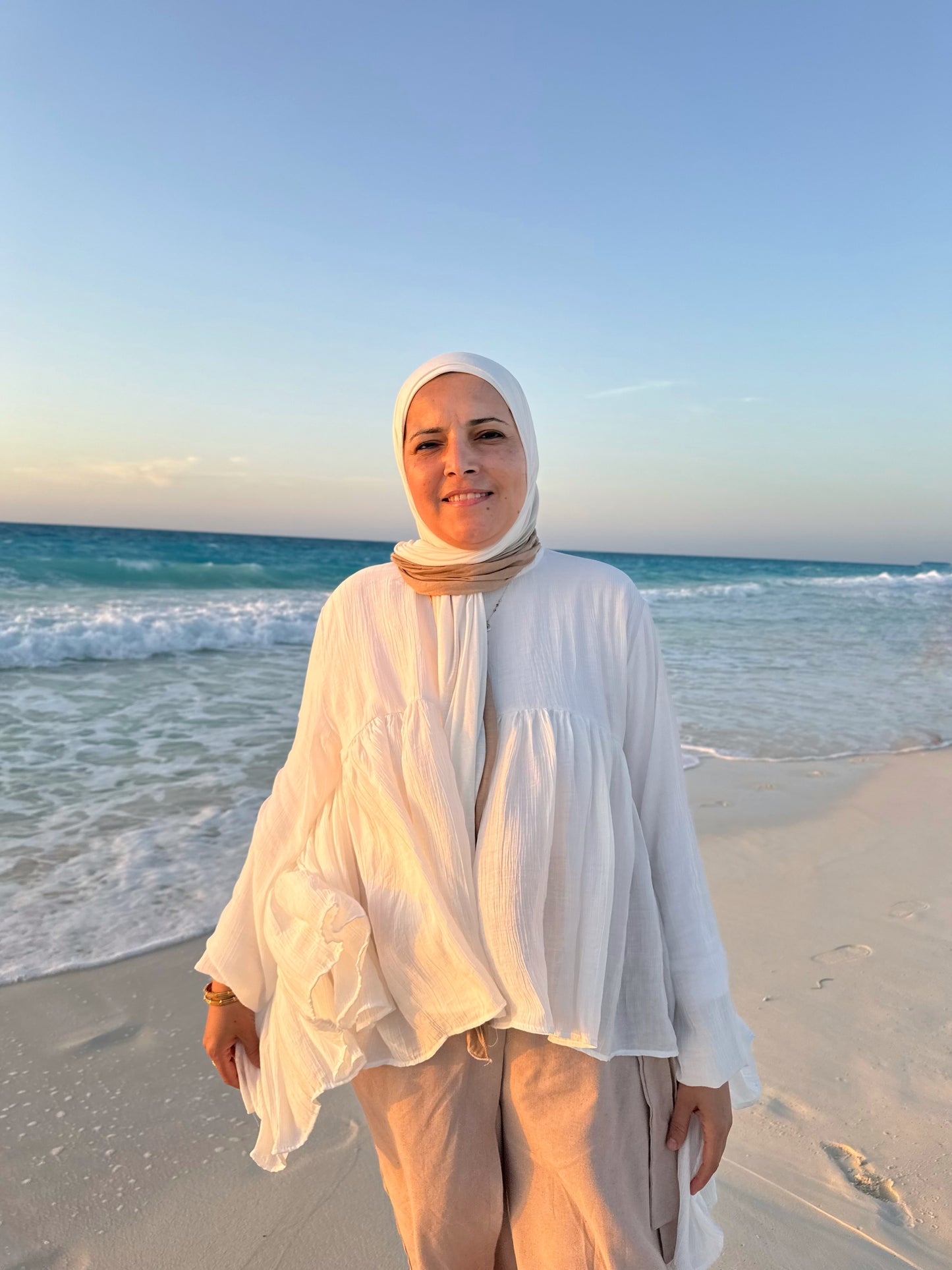 White butterfly blouse