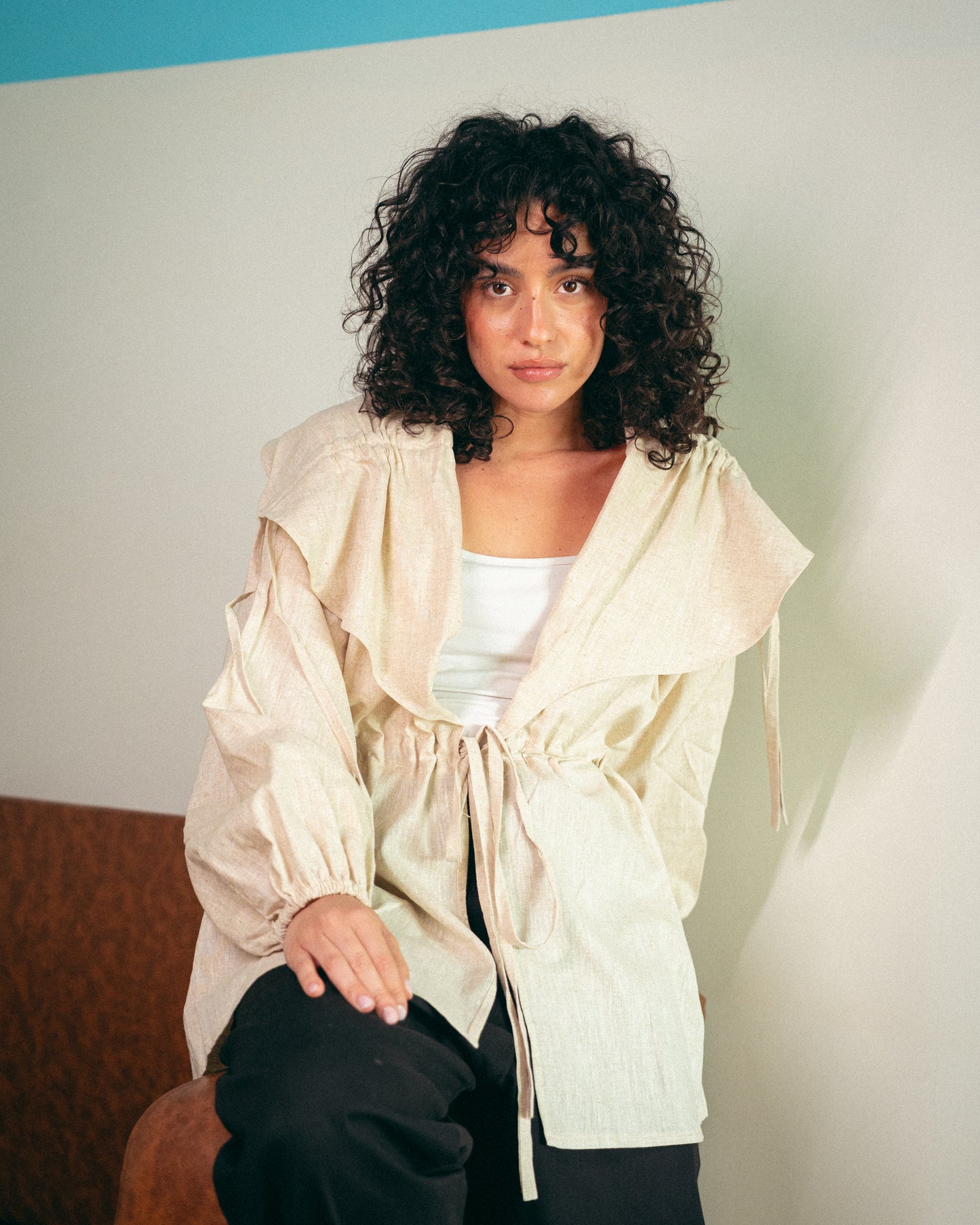Beige alma blouse