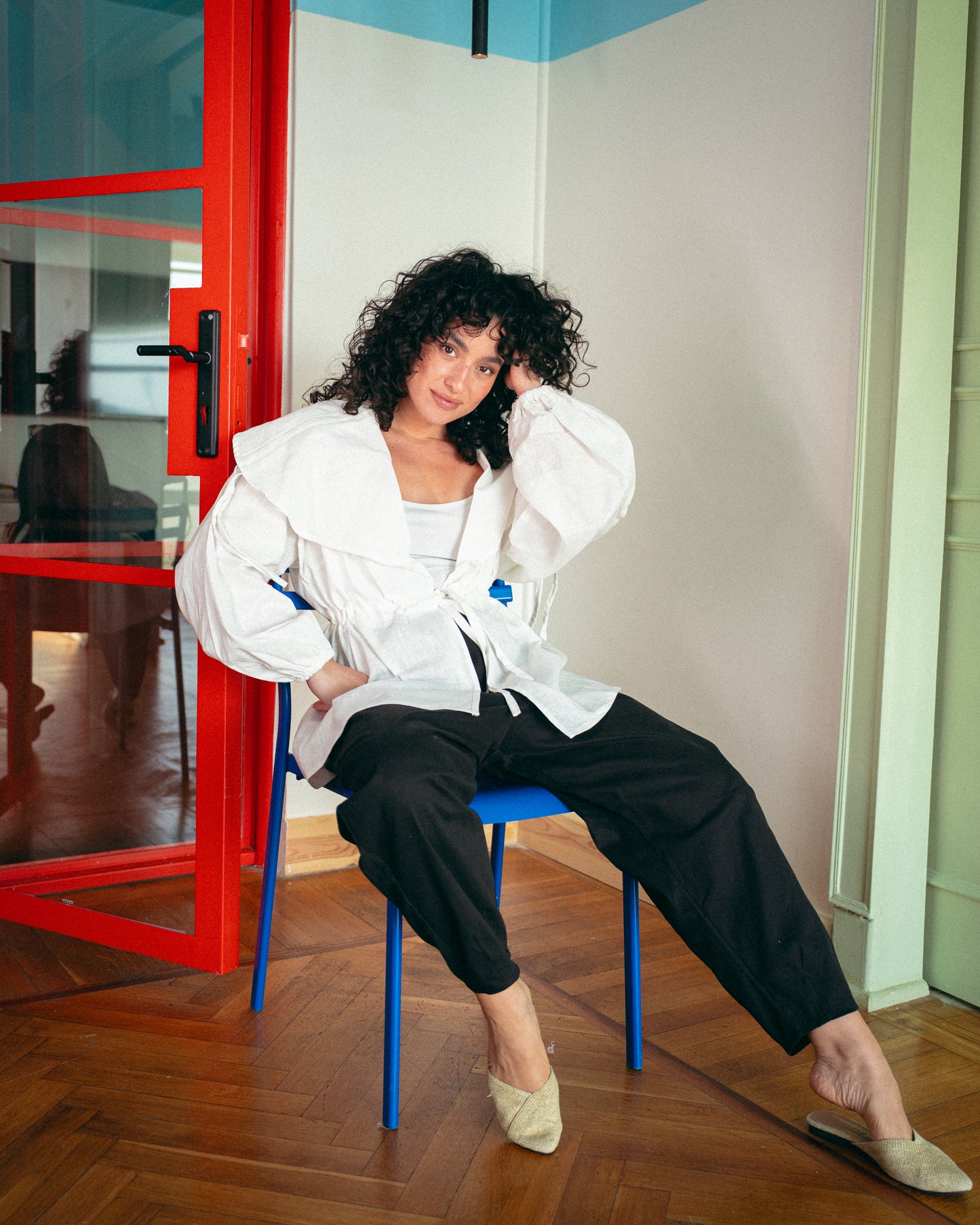 White alma blouse