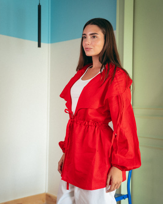 Red alma blouse