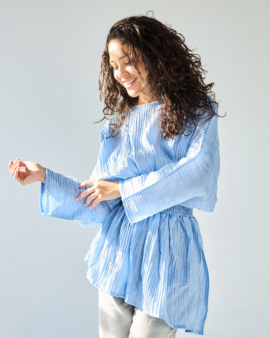 Baby blue nellie blouse