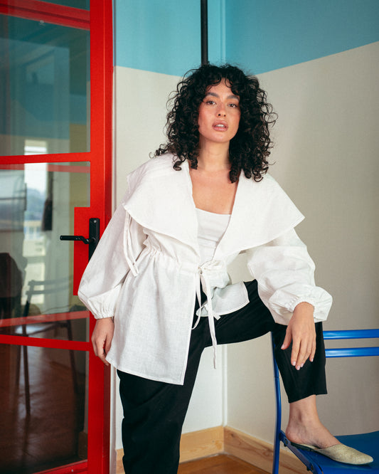 White alma blouse