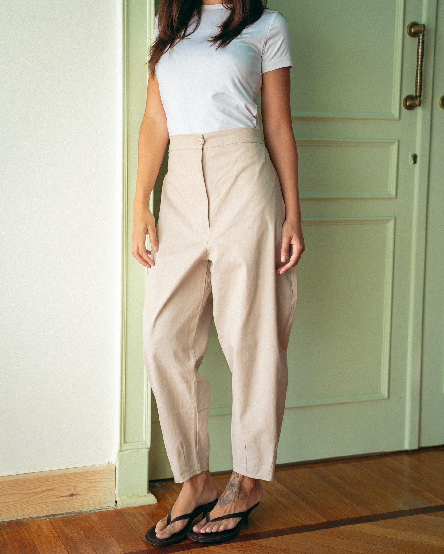 Beige everyday pants