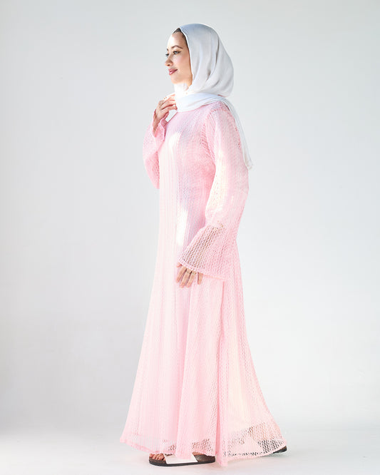 Pink mesh dress