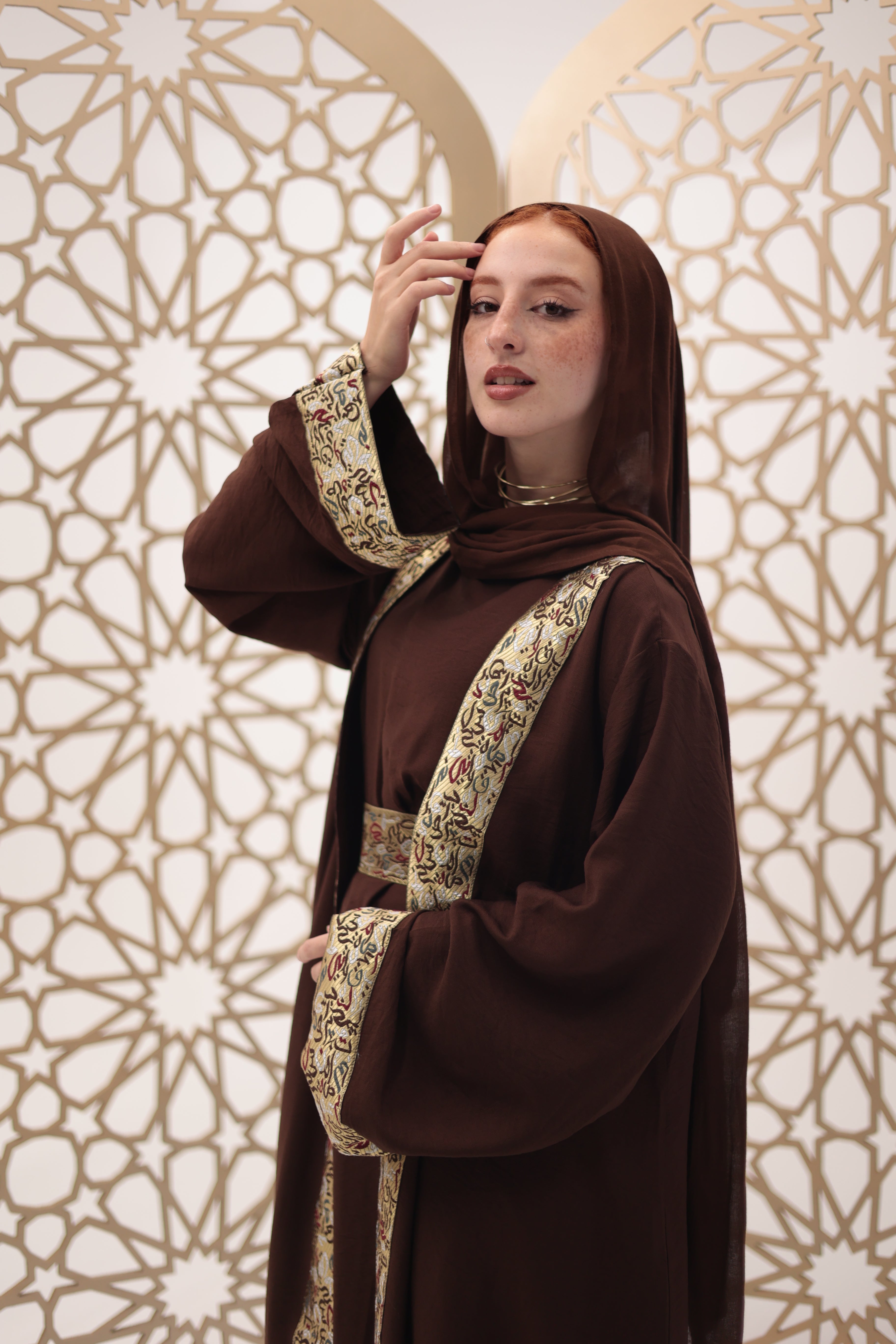 Brown rouh dress