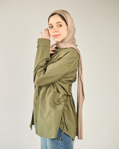 Olive waterproof blouse