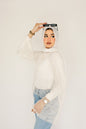 White mesh top