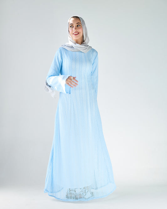 Blue mesh dress