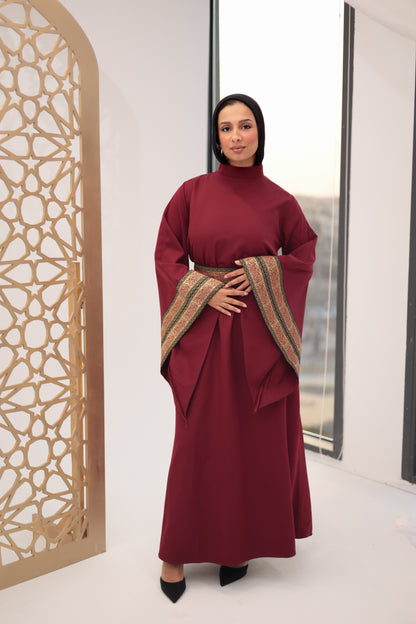Burgandy jalila dress