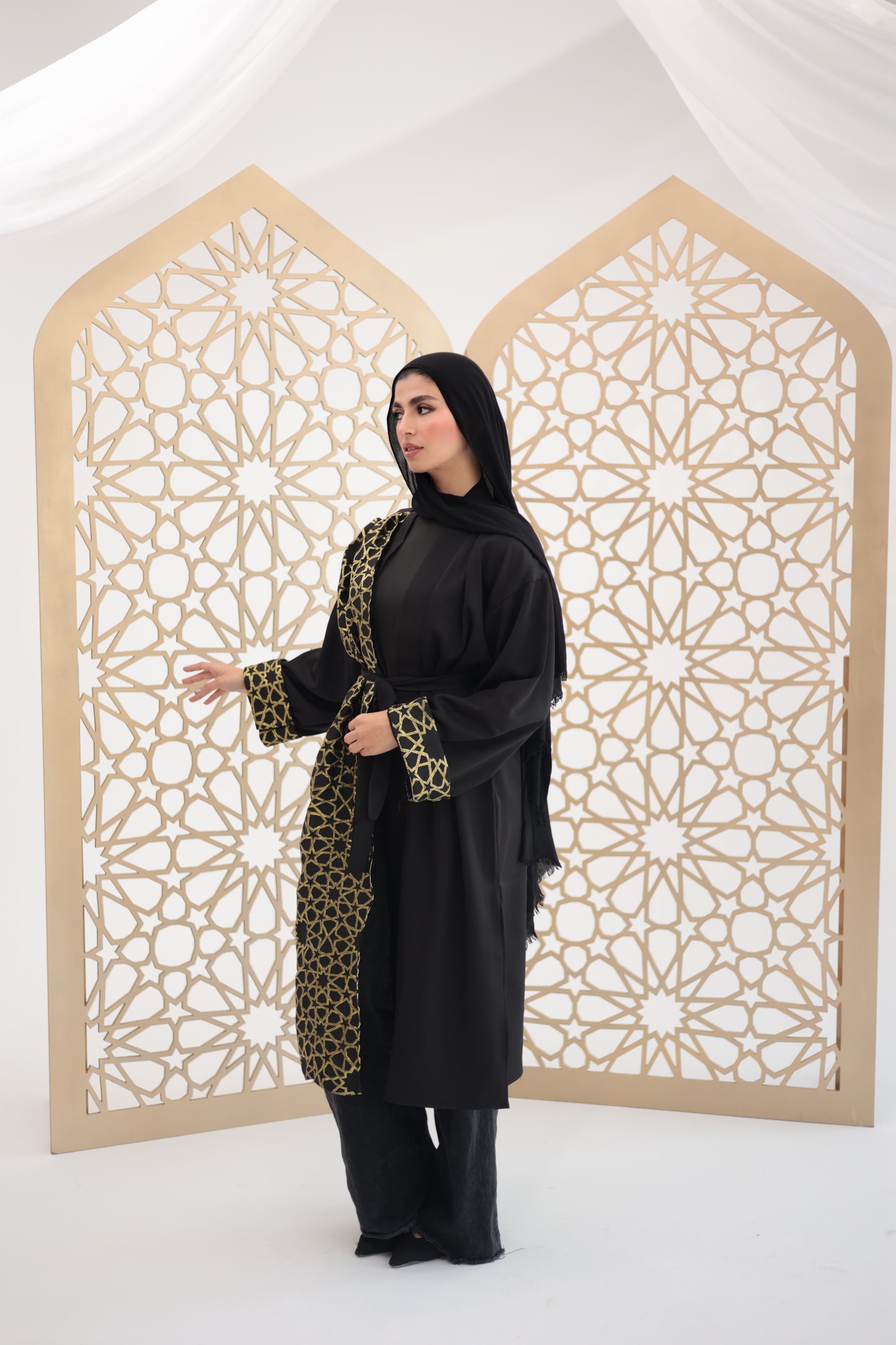 Nojoum black qaftan