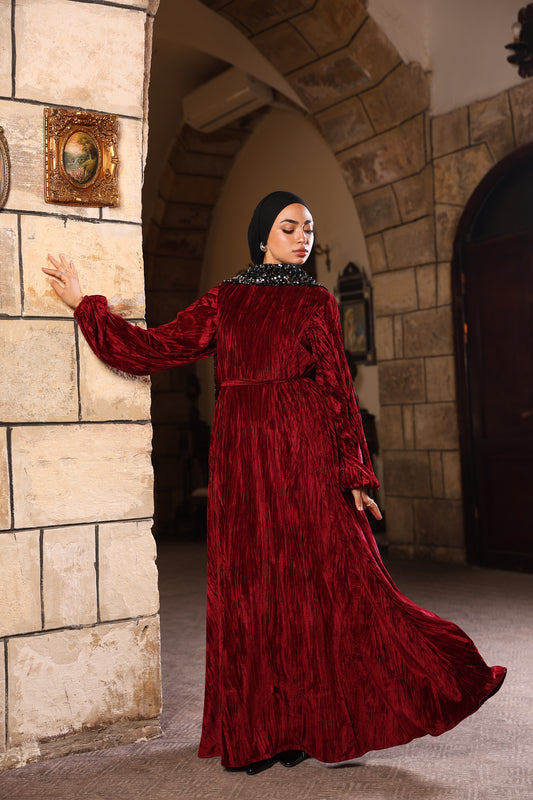 Burgandy hannah dress