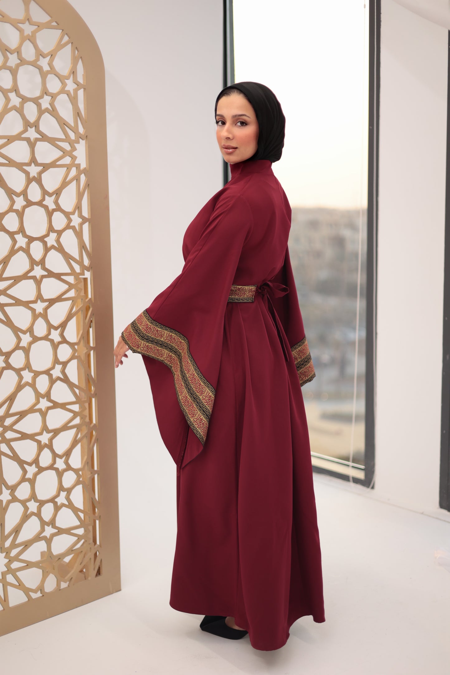 Burgandy jalila dress