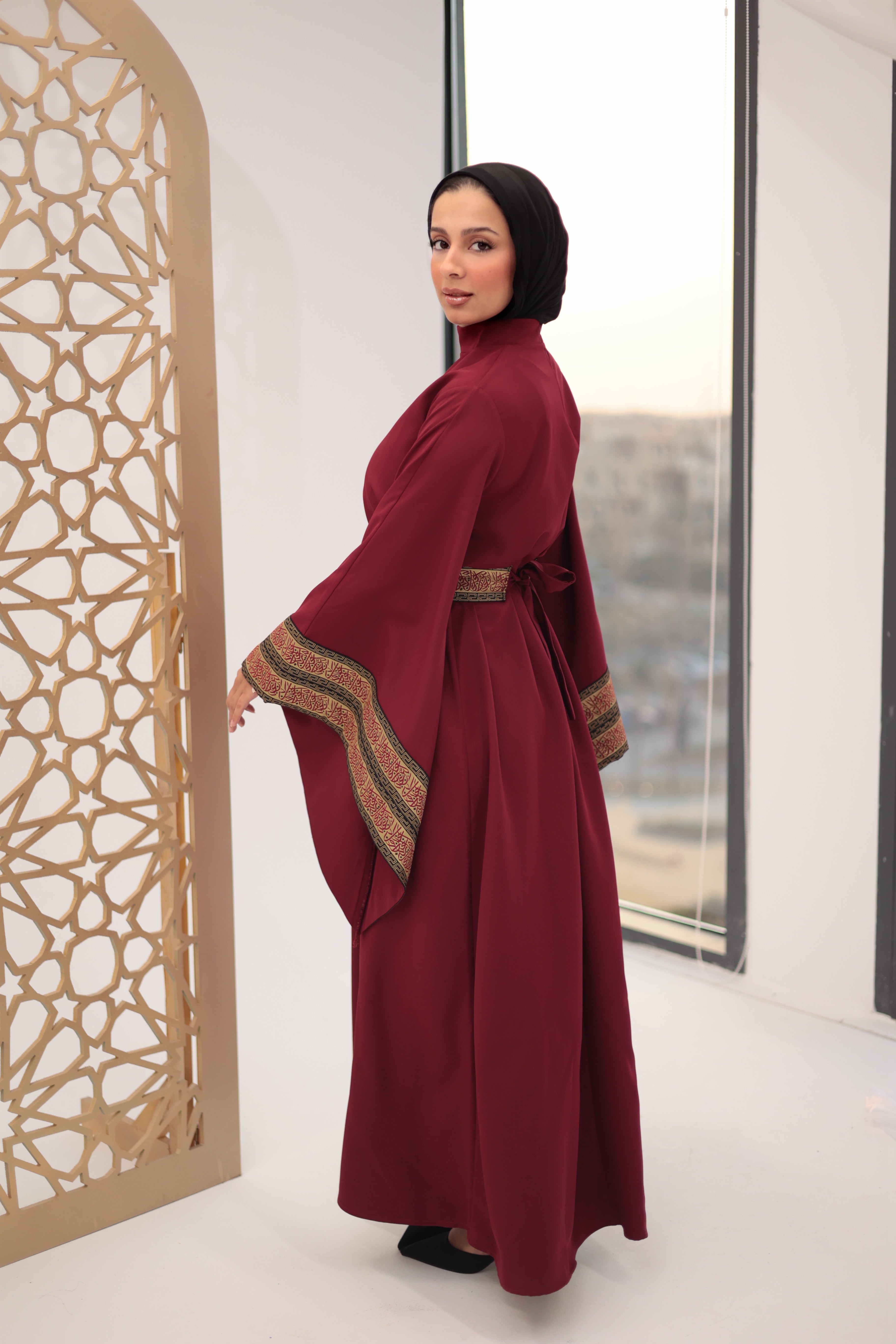 Burgandy jalila dress