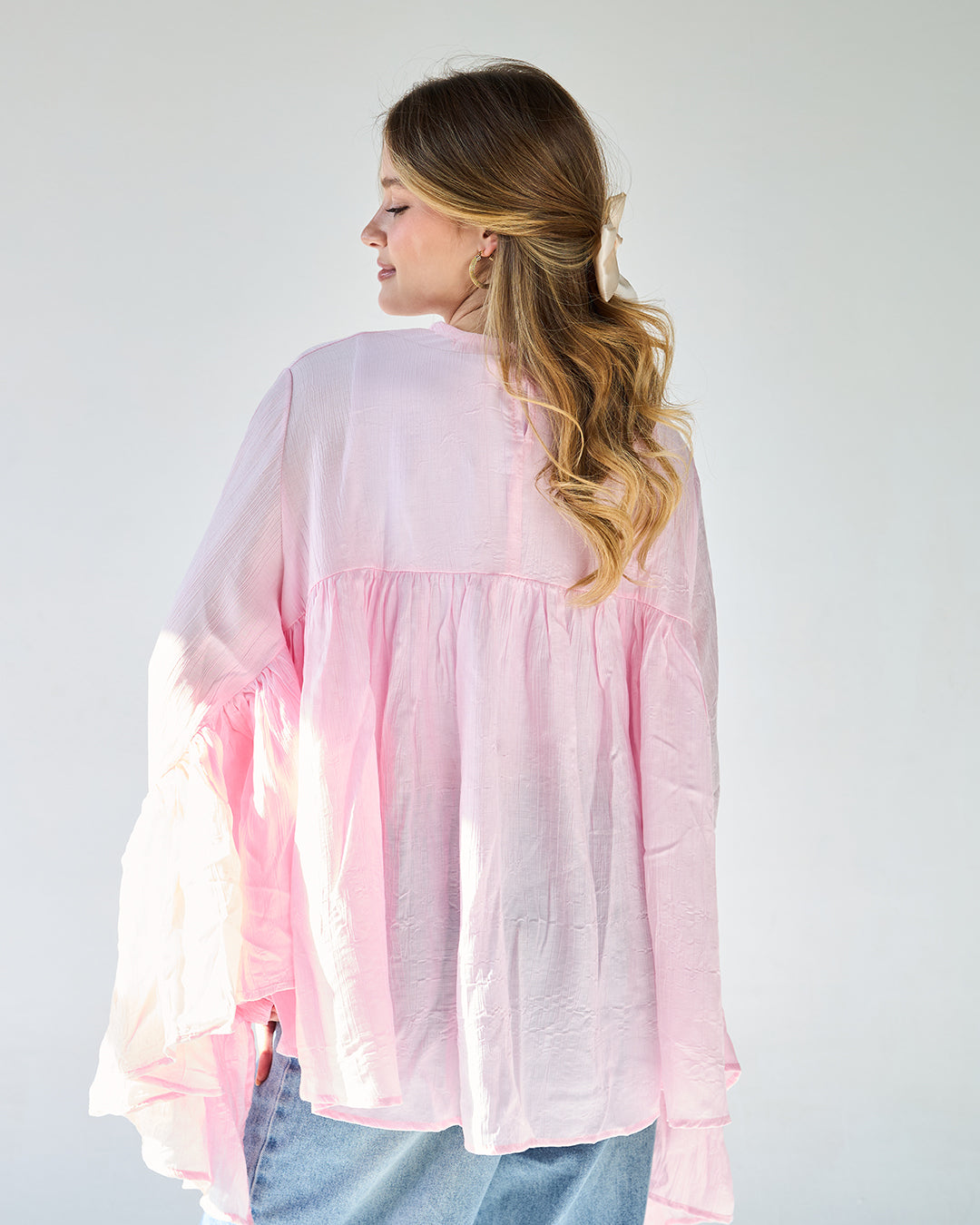 Pink butterfly blouse