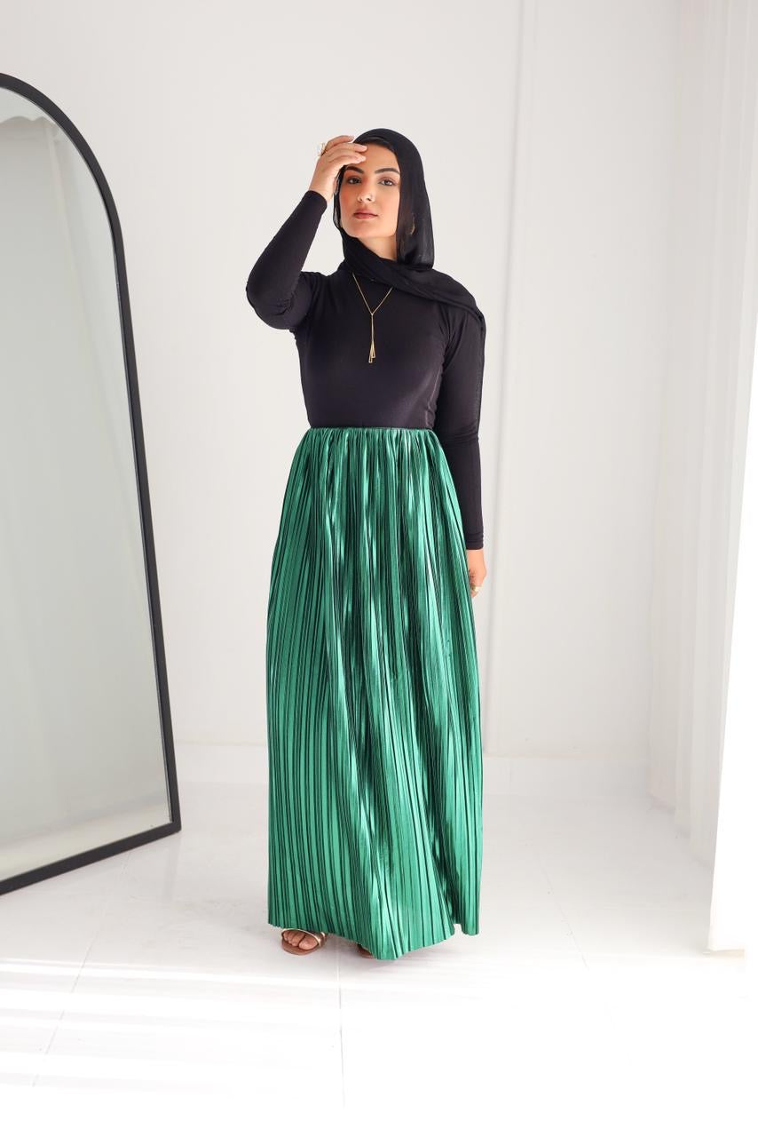 Mettalic green skirt