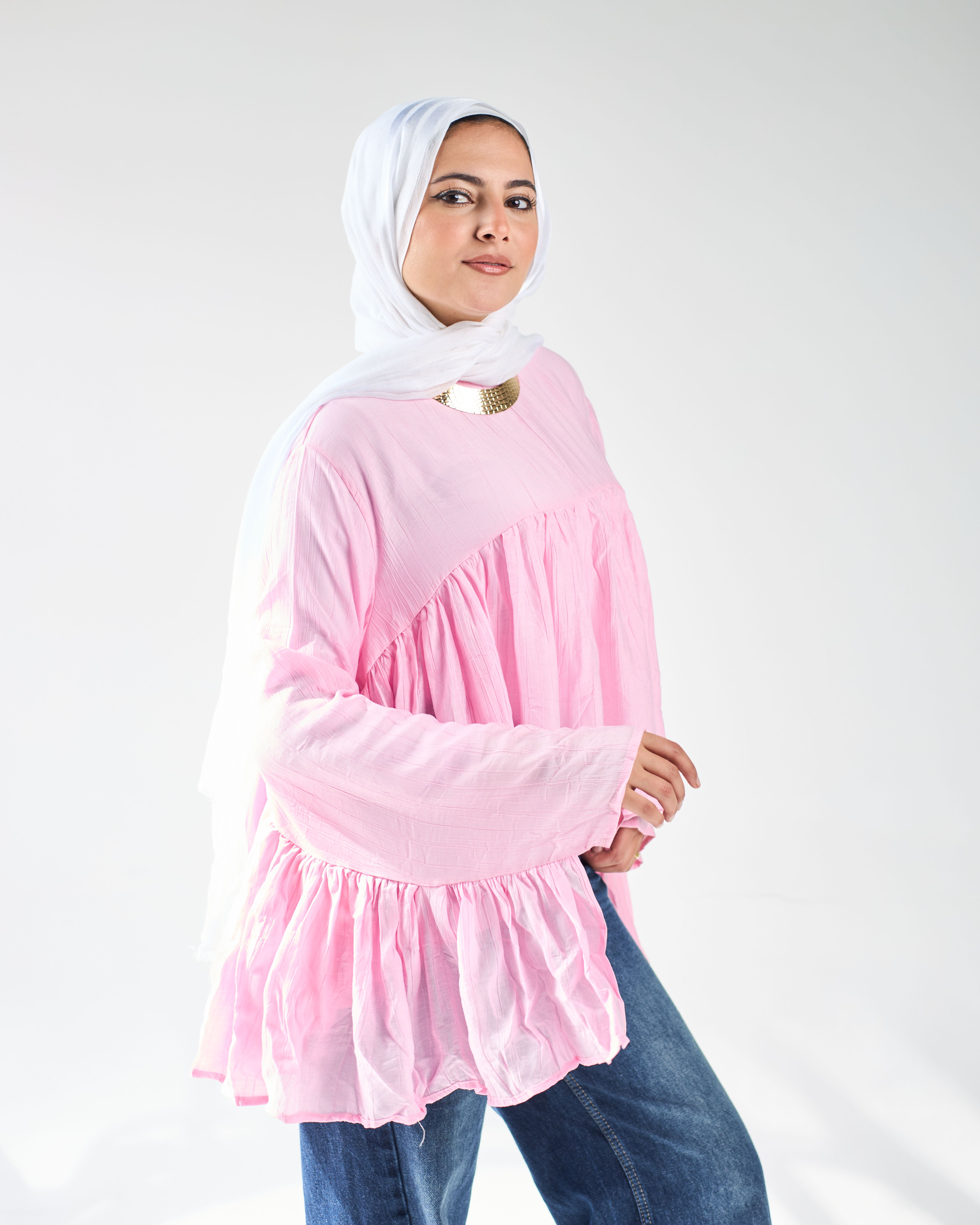Butterfly ruffled blouse