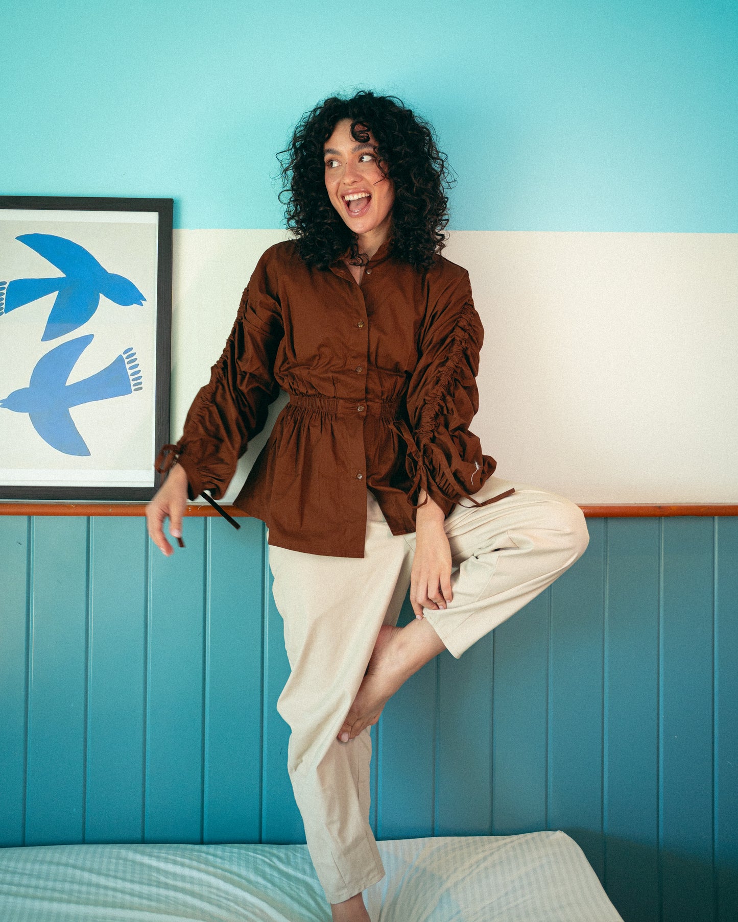 Brown alessia blouse