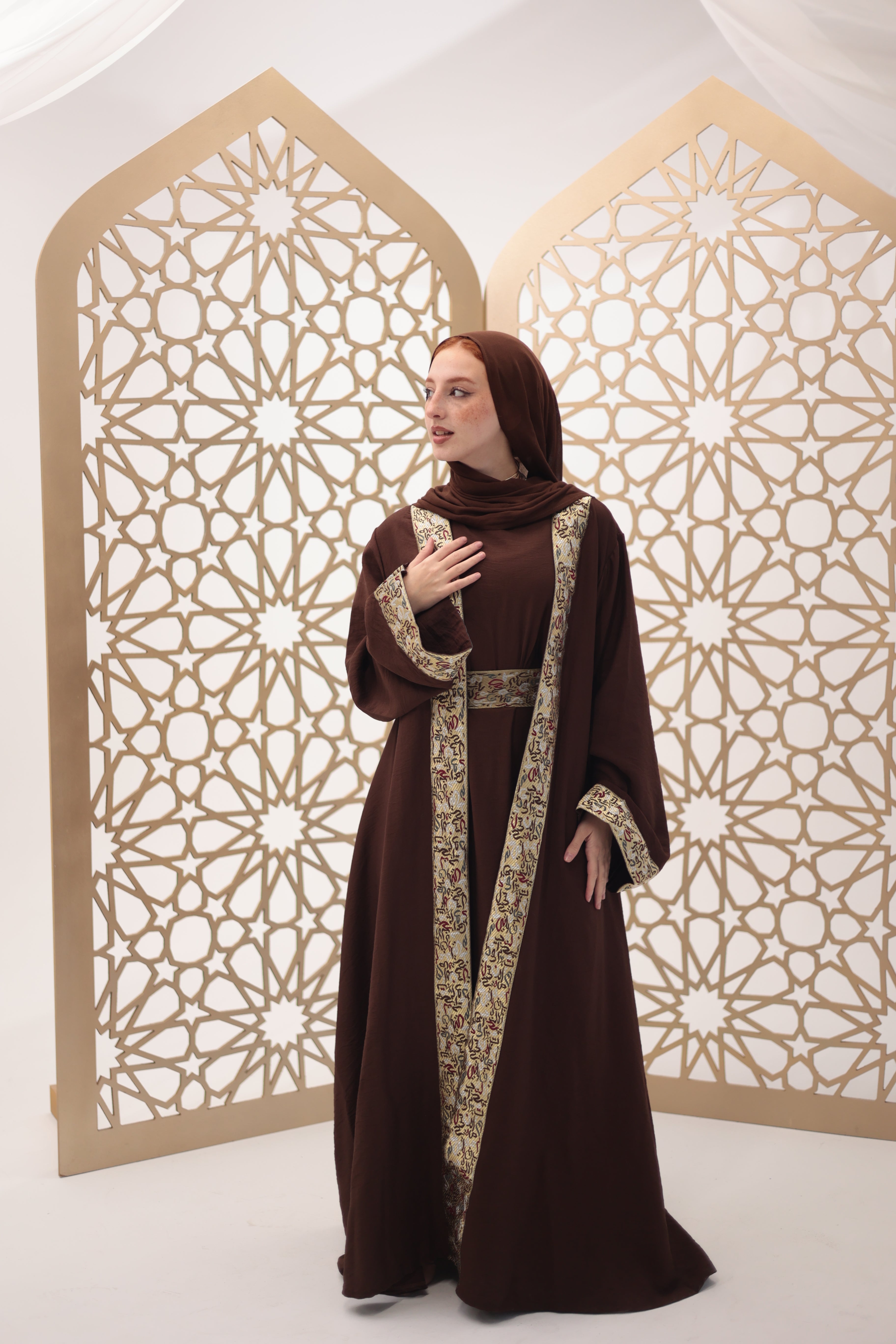 Brown rouh dress