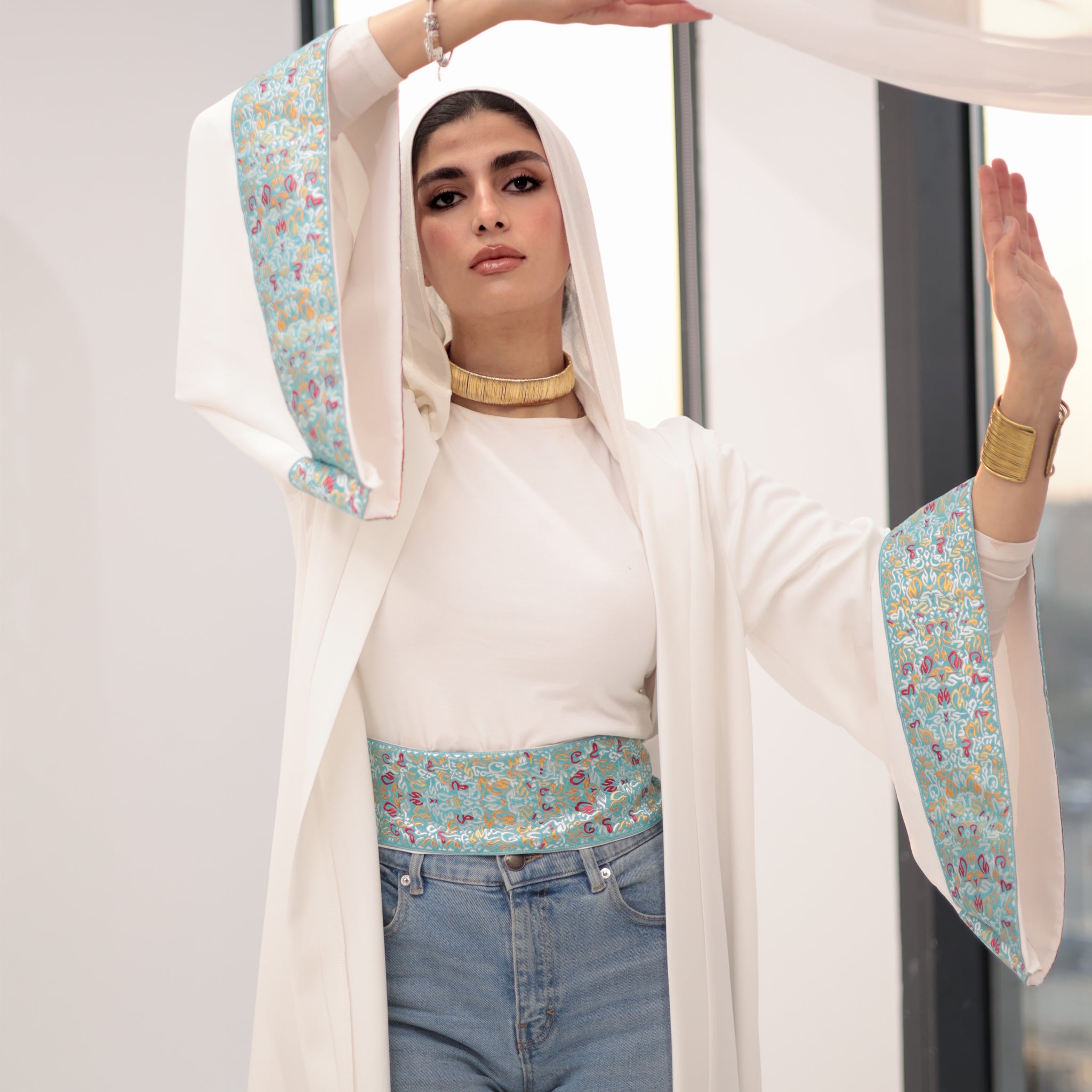 Nasim white qaftan