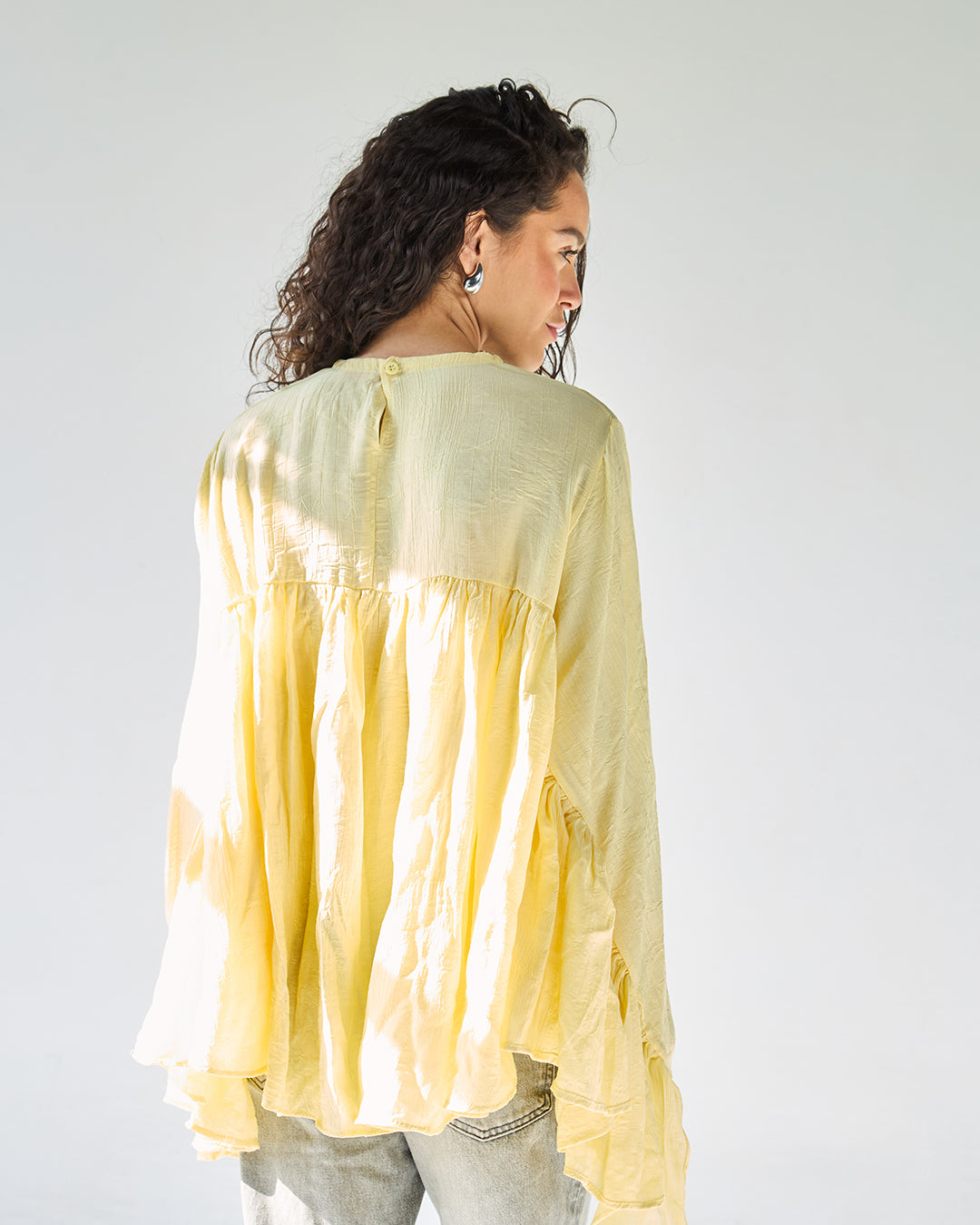 Yellow butterfly blouse