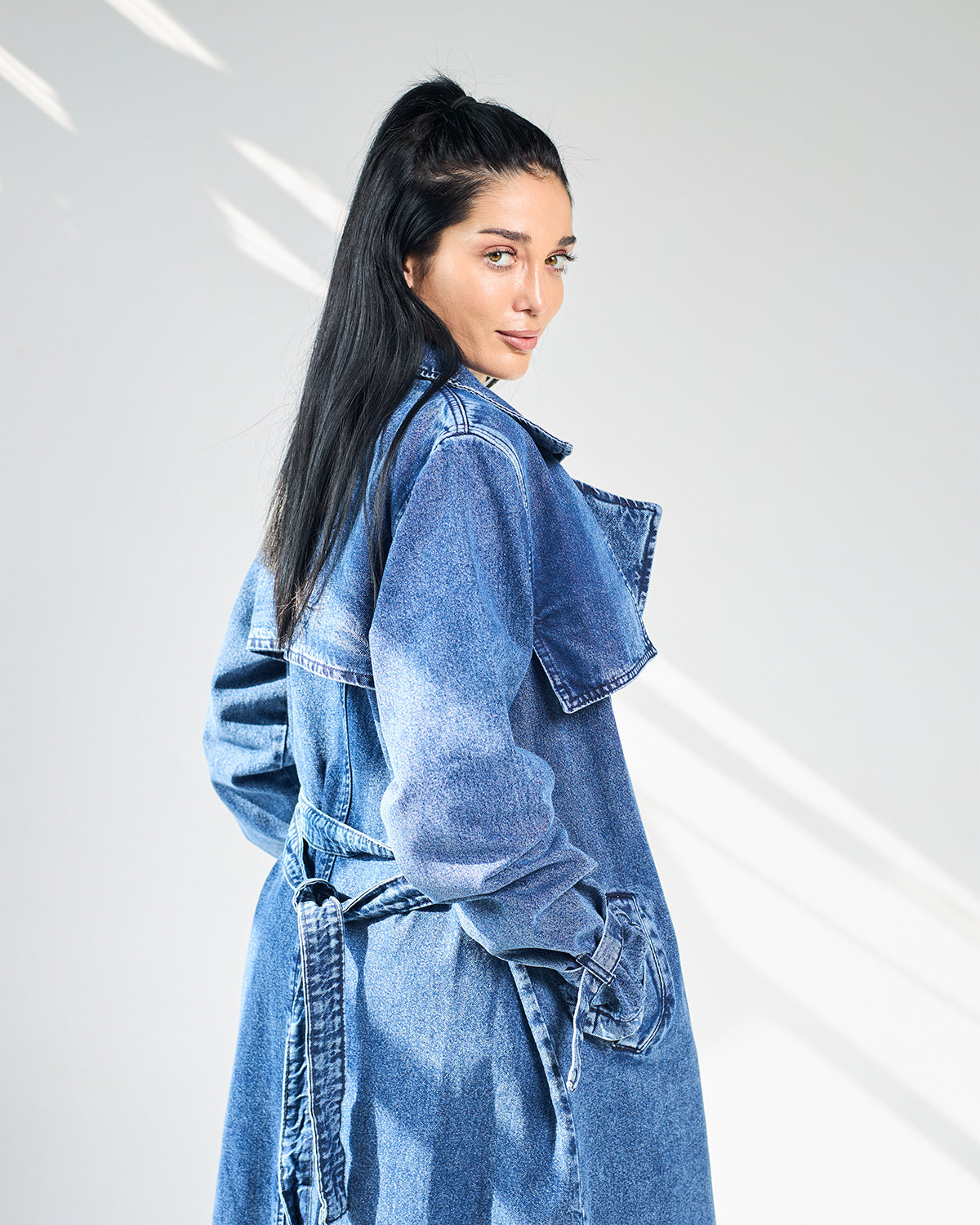 Jeans trench coat