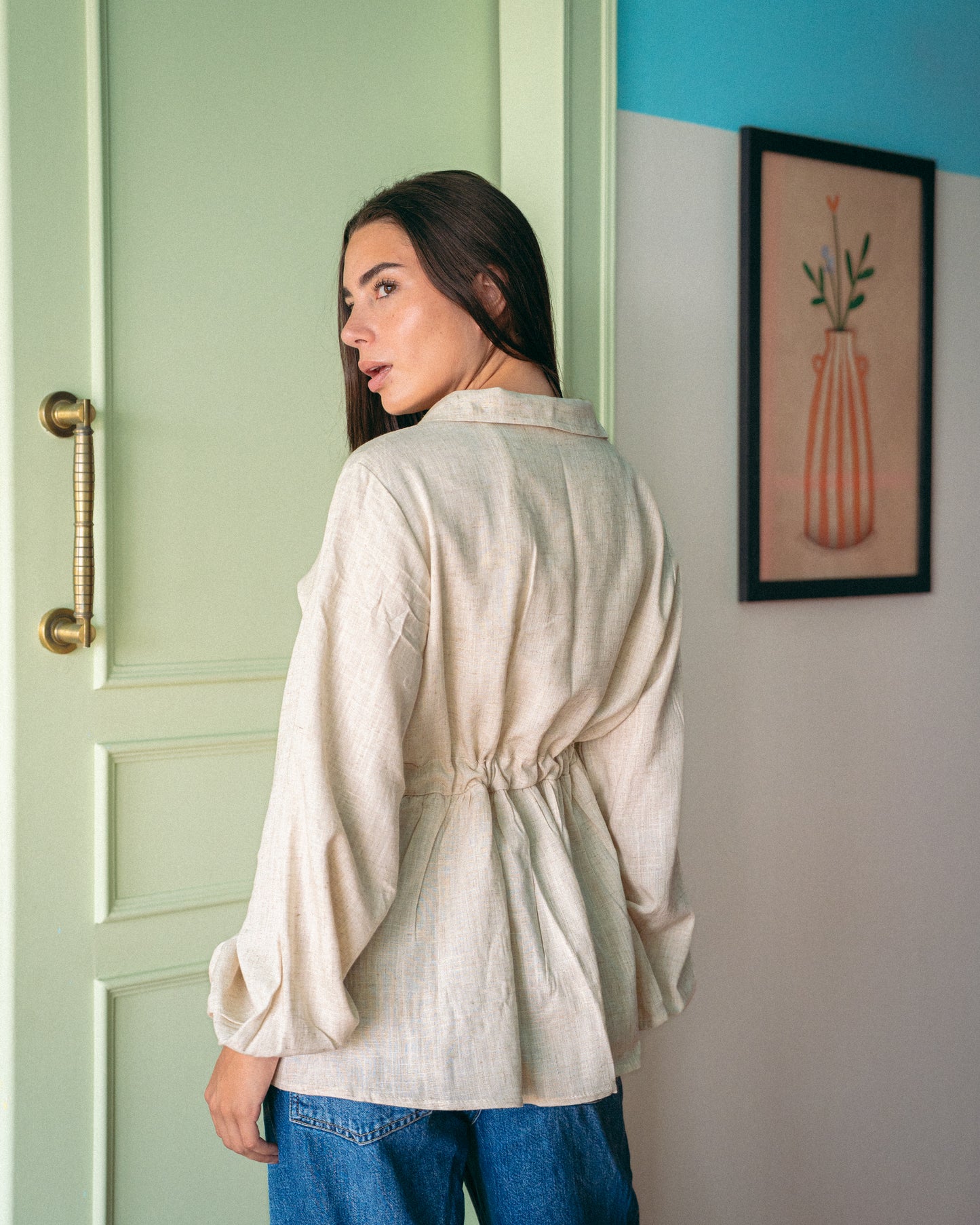 Beige roby blouse
